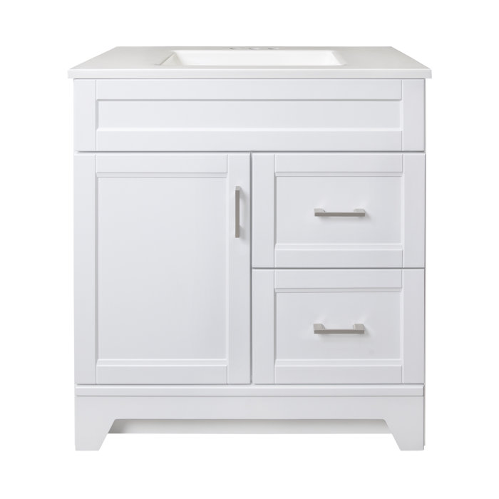Rosecliff Heights Estelle 30.5'' Single Bathroom Vanity with Marble Top